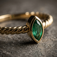 10k Gold Emerald Stacker Ring | Whistler Keepsake