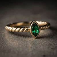 10k Gold Emerald Stacker Ring | Whistler Keepsake