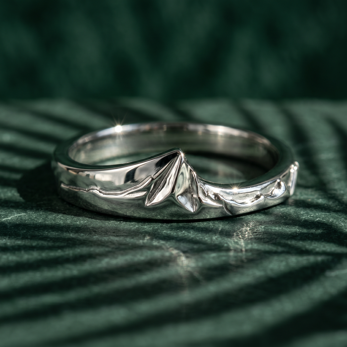14k White Gold Canadian Diamond Whistler Mountain Ring | Whistler Keepsake