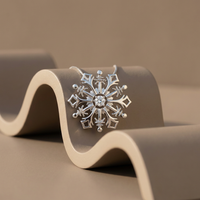 Sterling Silver Canadian Diamond Dancing Snowflake Pendant | Whistler Winter Keepsake