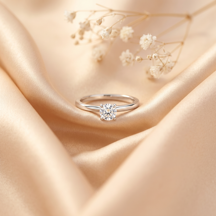 10k White Gold Canadian Diamond Solitaire Engagement Ring | 0.20ct | Whistler Bridal