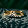 14k Yellow & White Gold Canadian Diamond Whistler Mountain Ring | Whistler Keepsake