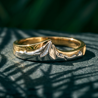 14k Yellow & White Gold Canadian Diamond Whistler Mountain Ring | Whistler Keepsake