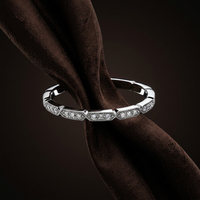 10k White Gold Diamond Antique Milgrain Stacker Ring | 0.08ct | Whistler Keepsake