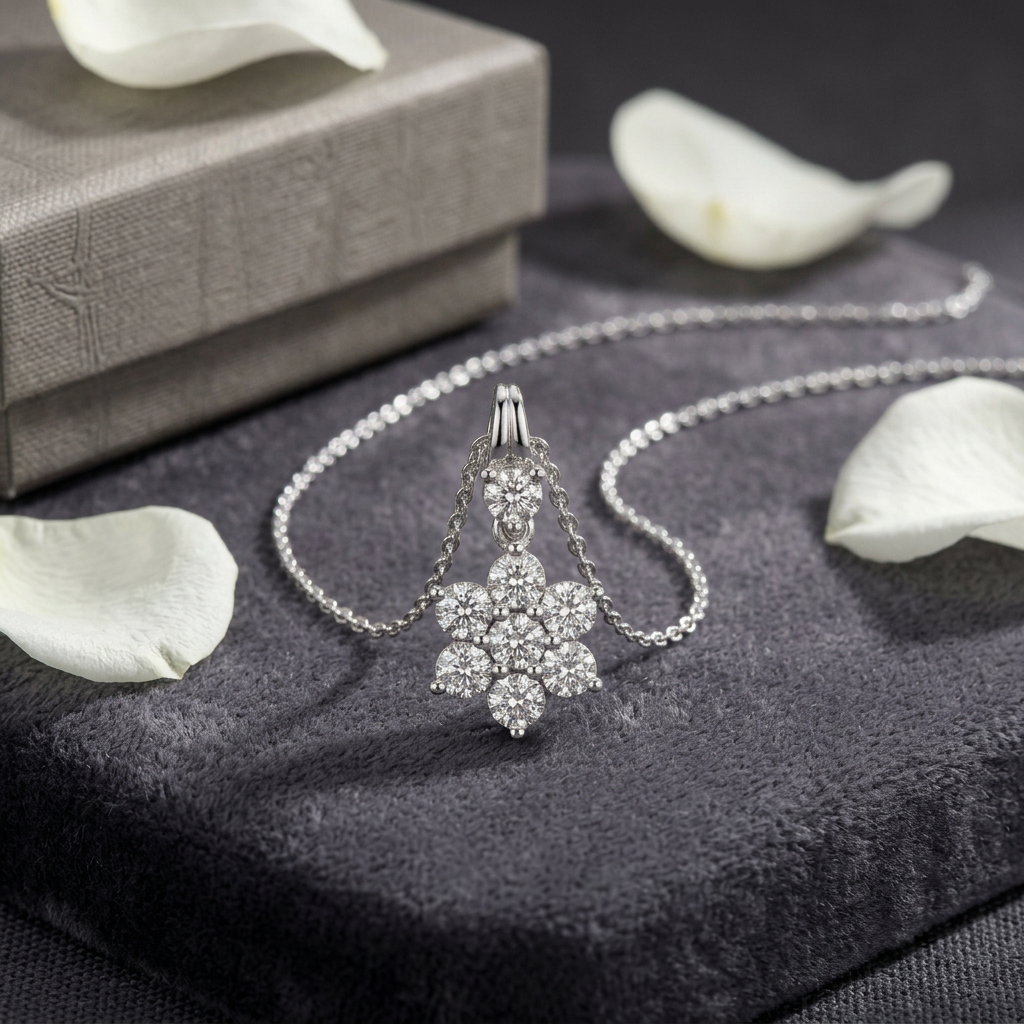 10k White Gold Diamond Snowflake Pendant | 0.20cttw | Whistler Winter Keepsake