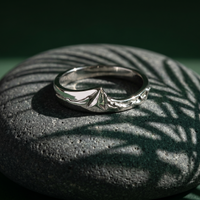 14k White Gold Canadian Diamond Whistler Mountain Ring | Whistler Keepsake