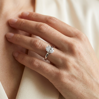 18k White Gold Canadian Diamond Oval Solitaire Engagement Ring | 0.30–0.50ct | Whistler Bridal