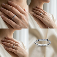 10k Gold Diamond & Blue Topaz Stacker Ring | Whistler Keepsake