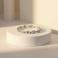 10k White Gold Diamond & Sapphire Antique Style Bracelet | 0.59cttw | Whistler Luxury Keepsake