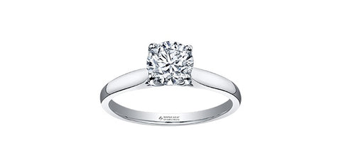 18k Canadian Diamond Solitaire Engagement Ring