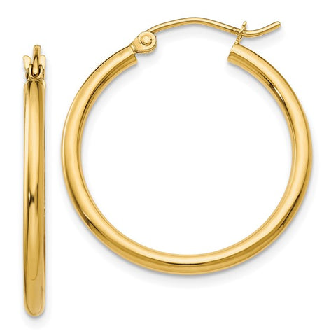 14k Yellow Gold Hoop Earrings