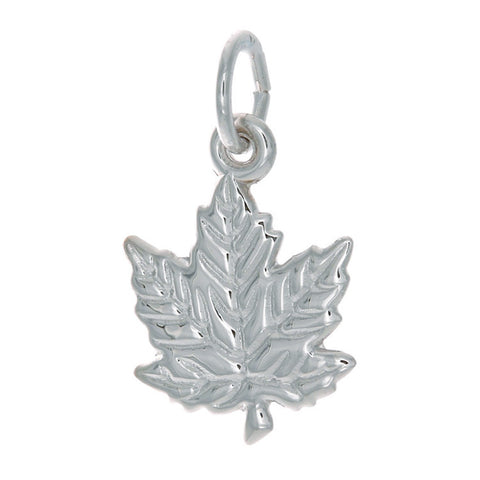 Sterling Silver Small Maple Leaf Charm