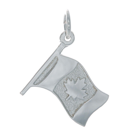 Sterling Silver Canadian Flag Charm