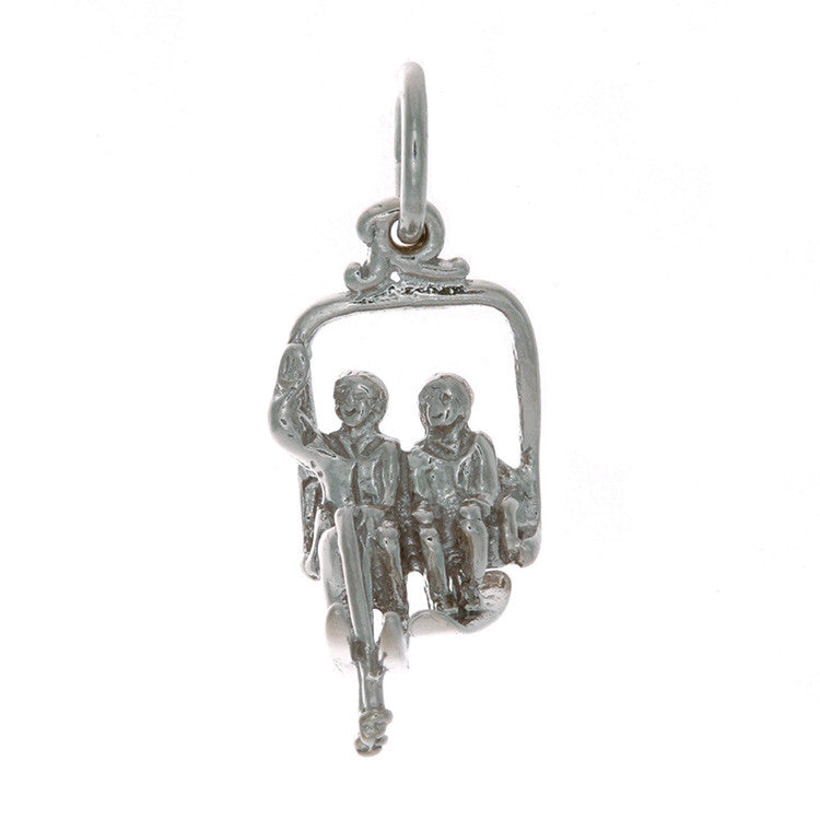 Sterling Silver Ski Lift Charm | Whistler Mountain Keepsake | 3D Design