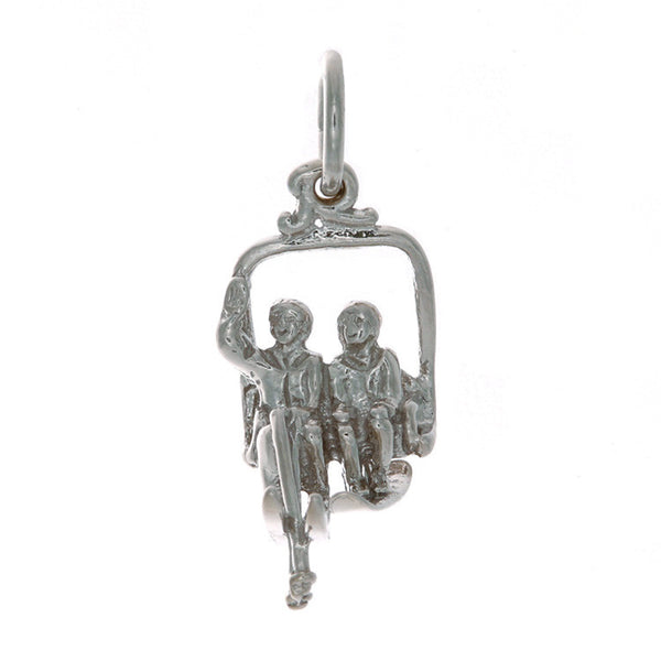 Sterling Silver Ski Lift Charm | Whistler Mountain Keepsake | 3D Design