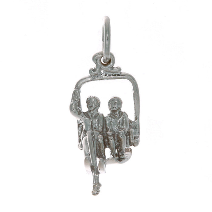 Sterling Silver Ski Lift Charm | Whistler Mountain Keepsake | 3D Design