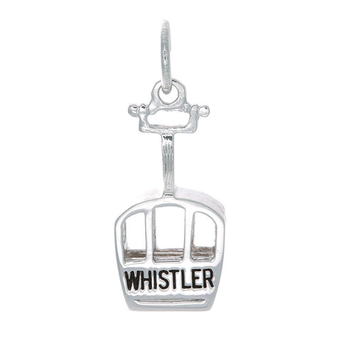 Sterling Silver Whistler/Blackcomb Gondola Charm