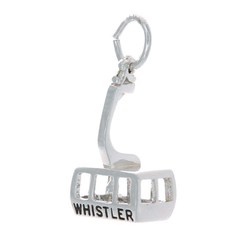 Sterling Silver Glass Bottom 'Peak2Peak' Charm