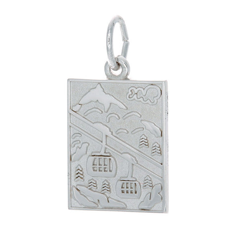 Sterling Silver Mountain Scene Charm