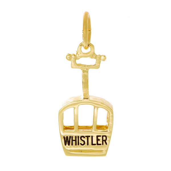 10k Yellow Gold Gondola Charm | Whistler Blackcomb Luxury Keepsake
