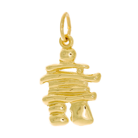 10k Yellow Gold Inukshuk Charm