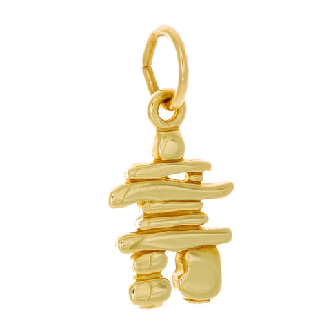 10k Yellow Gold Inukshuk Charm