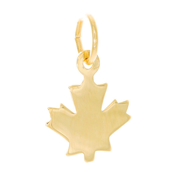 10k Yellow Gold Centennial Maple Leaf Charm | Small | Canadian Luxury Keepsake