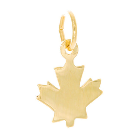 10K Yellow Gold Small Centennial Maple Leaf Charm