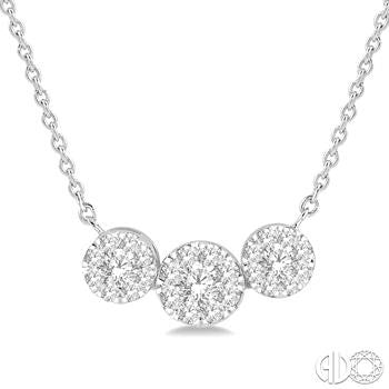 14k Diamond Illusion Cluster Pendant