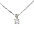 14k White Gold Canadian Diamond Solitaire Pendant | 0.50ct | Maple Leaf Diamond Keepsake