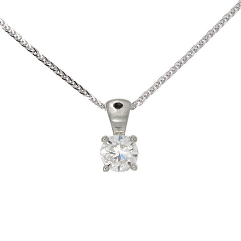 18k Gold 0.70ct Solitaire Diamond Pendant