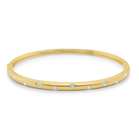 14k Yellow Gold Diamond Bangle