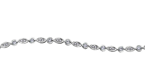 10k White Gold Diamond Multi-Station Bracelet