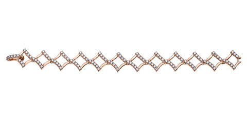 10k Rose Gold Diamond Bracelet