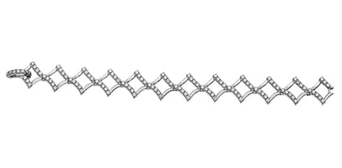 10k White Gold Diamond Bracelet