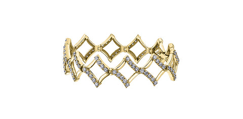 10k Yellow Gold Diamond Bracelet