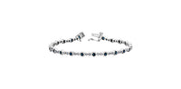 10k White Gold Diamond & Sapphire Bracelet | 0.33cttw | Whistler Keepsake