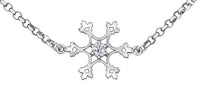 14k White Gold Canadian Diamond Snowflake Bracelet | 0.10ct | Whistler Winter Keepsake