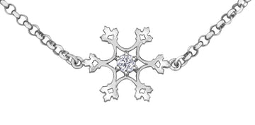 14k Canadian Diamond Snowflake Bracelet