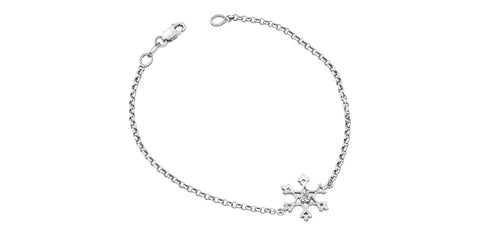 14k Canadian Diamond Snowflake Bracelet