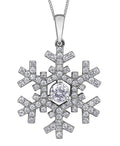 14k Canadian Diamond Snowflake Necklace