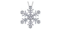 14k White Gold Canadian Diamond Snowflake Pendant