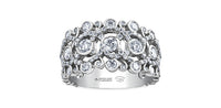 14k White Gold Canadian Diamond Antique Crown Anniversary Ring | 1.76cttw | Luxury Whistler Keepsake