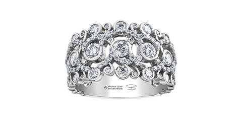 14k Canadian Diamond Antique Crown Anniversary Ring