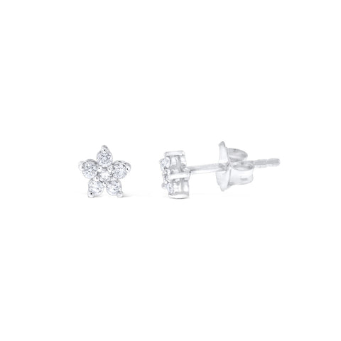 14k Diamond Snowflake Earrings