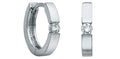 10k White Gold Canadian Diamond Huggie Earrings | Small | Whistler Keepsake