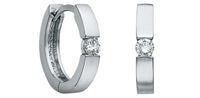 10k Canadian Gold Diamond Huggie Earrings | 0.12ct | Yellow, White & Rose | Whistler Keepsake