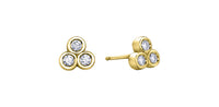 10k Yellow Gold Diamond Cluster Stud Earrings | 0.20ct | Whistler Keepsake