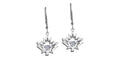 10k Canadian Gold Diamond Maple Leaf Northern Dancer Euroback Earrings | Yellow, White & Rose
