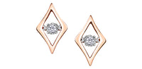 10k Canadian Gold Diamond Marquise Dancing Diamond Stud Earrings | 0.04ct | Whistler Keepsake